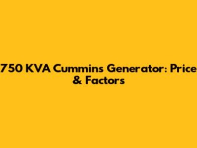 750 KVA Cummins Generator: Price & Factors