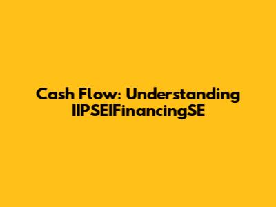 Cash Flow: Understanding IIPSEIFinancingSE