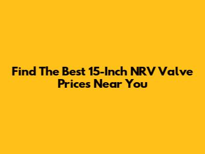 Find The Best 15-Inch NRV Valve Prices Near You