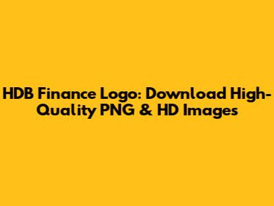 HDB Finance Logo: Download High-Quality PNG & HD Images