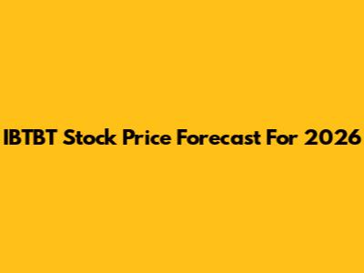 IBTBT Stock Price Forecast For 2026