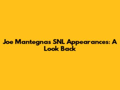 Joe Mantegna's SNL Appearances: A Look Back