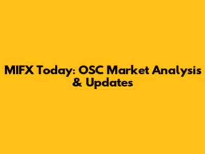 MIFX Today: OSC Market Analysis & Updates