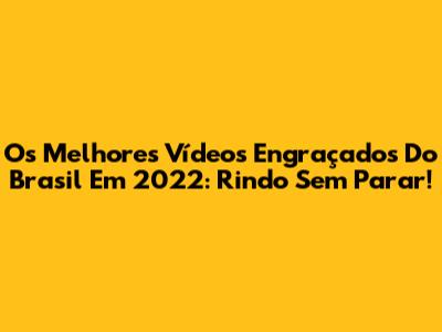 Os Melhores Vídeos Engraçados Do Brasil Em 2022: Rindo Sem Parar!