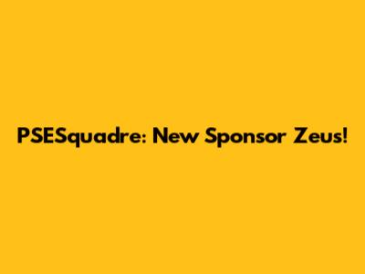 PSESquadre: New Sponsor Zeus!