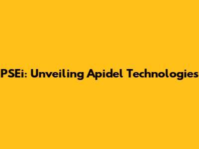 PSEi: Unveiling Apidel Technologies