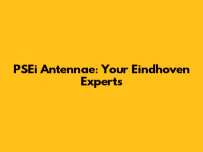 PSEi Antennae: Your Eindhoven Experts