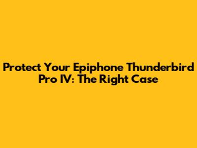 Protect Your Epiphone Thunderbird Pro IV: The Right Case