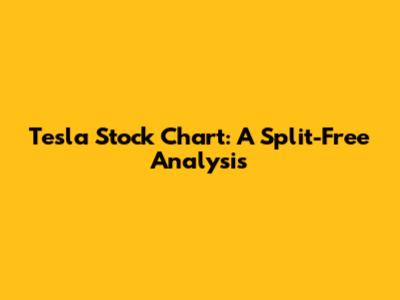 Tesla Stock Chart: A Split-Free Analysis