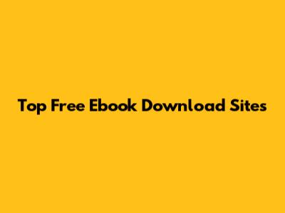 Top Free Ebook Download Sites